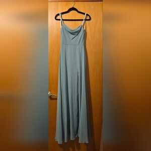 City Studio Sage Green Maxi Skirt with Beaded Straps